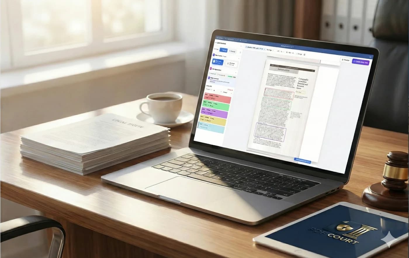 Professional PDF editing workspace