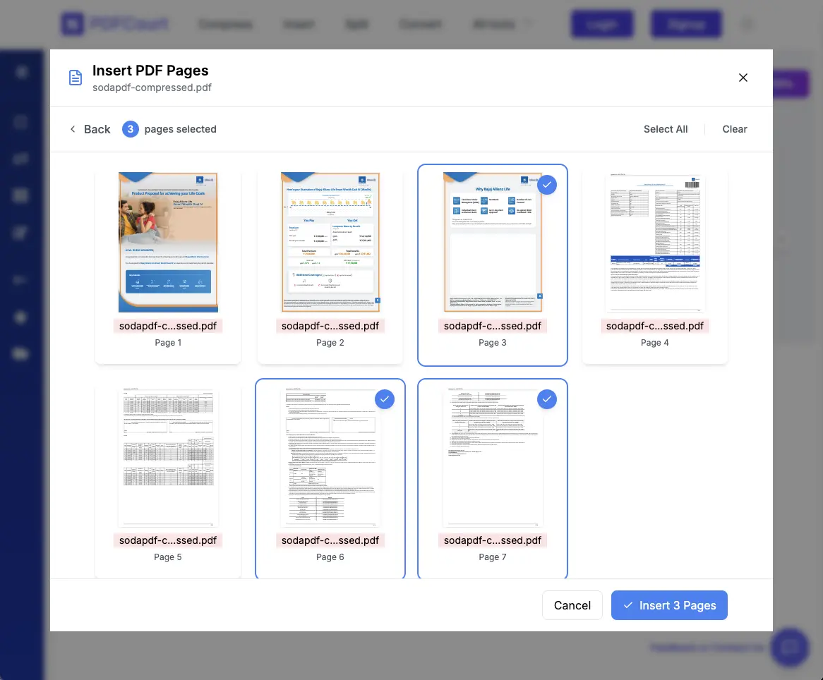 Select Individual Pages (Optional)